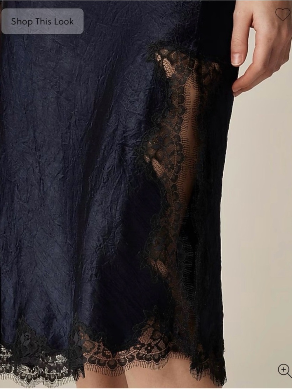 J. Crew Gwyneth lace-trim slip skirt in textured satin XXL - Picture 3 of 11